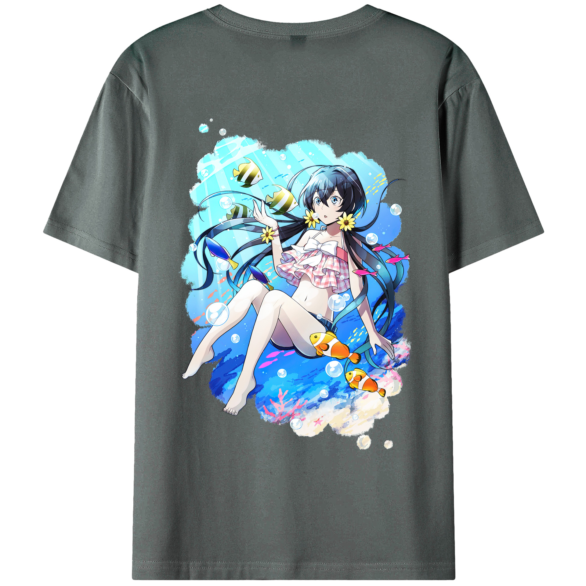 （画像用） 文豪ストレイドッグス Bungo Stray Dogs 綿100％ メンズ半袖Tシャツ（バックプリント） 通気性
